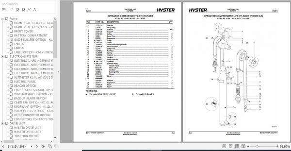 Hyster Electric Motor Narrow Aisle Trucks C457 K1.0L AC Parts Manual 4006750 3