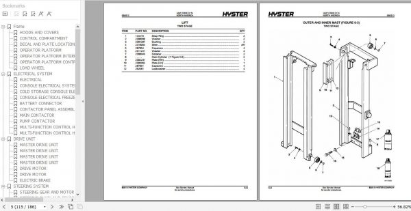 Hyster Electric Motor Narrow Aisle Trucks D174 R30XMS2 Parts Manual 1473322 3