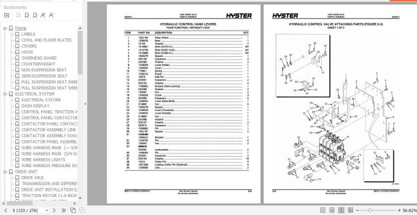 Hyster Electric Motor Narrow Aisle Trucks D210 V30ZMD Parts Manual 1569231 3