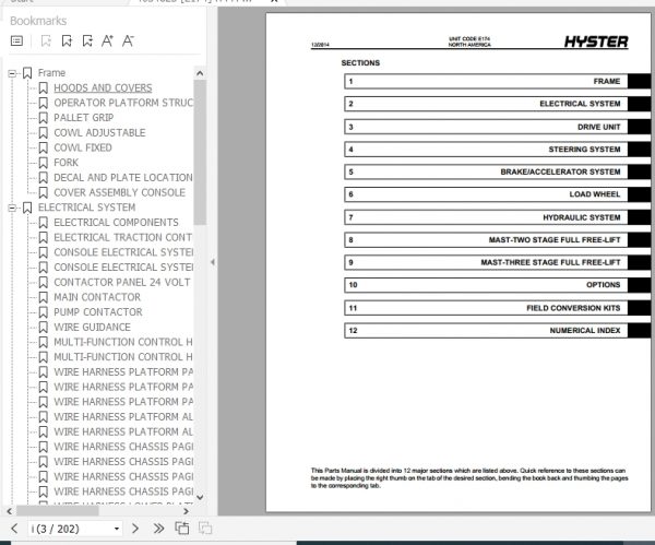 Hyster Electric Motor Narrow Aisle Trucks E174 R30XMS3 Parts Manual 4034625 2