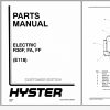 Hyster Electric Motor Narrow Aisle Trucks E18 R30F FA FF Parts Manual 897500 1