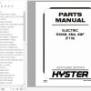 Hyster Electric Motor Narrow Aisle Trucks F118 R30XM XMA XMF Parts Manual 1469743 1