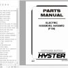 Hyster Electric Motor Narrow Aisle Trucks F138 N30XMDR2 N45XMR2 Parts Manual 1458149 1
