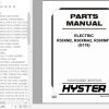 Hyster Electric Motor Narrow Aisle Trucks G118 R30XM2 R30XMA2 R30XMF2 Parts Manual 1485650 1