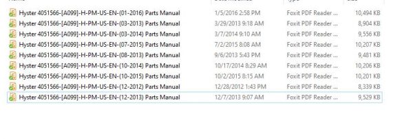 Hyster Electric Motor Rider Trucks A099 E80XN E100XN E100XNS E120XN Parts Manual 4051566 1