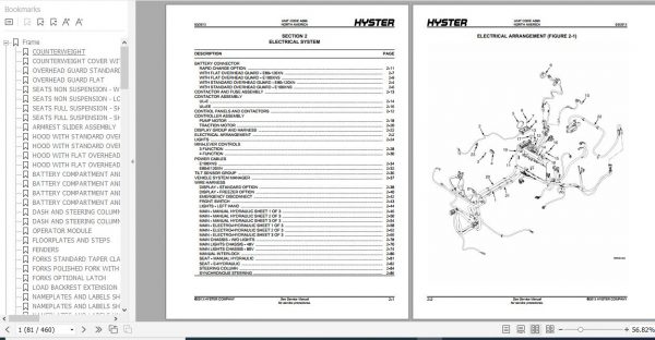 Hyster Electric Motor Rider Trucks A099 E80XN E100XN E100XNS E120XN Parts Manual 4051566 5