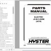 Hyster Electric Motor Rider Trucks A216 J2.00 3.20XM Parts Manual 897584 2