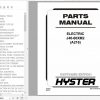 Hyster Electric Motor Rider Trucks A216 J40 60XM2 Parts Manual 1475779 3