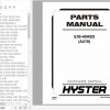 Hyster Electric Motor Rider Trucks A219 E30 40HSD Parts Manual 1495939 2