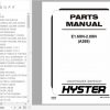 Hyster Electric Motor Rider Trucks A269 E1.6XN 2.0XN Parts Manual 4025340 1