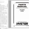 Hyster Electric Motor Rider Trucks A269 E30 40XN Parts Manual 4025337 1