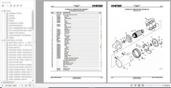 Hyster Electric Motor Rider Trucks A416 J2.00 3.20XM Parts Manual 1534742 3