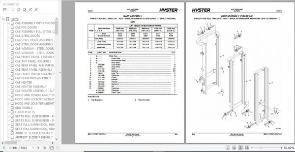 Hyster Electric Motor Rider Trucks A935 J1.6 2.0XN Europe Parts Manual 1690088 3