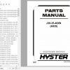 Hyster Electric Motor Rider Trucks A935 J30 35 40XN Parts Manual 4011253 1