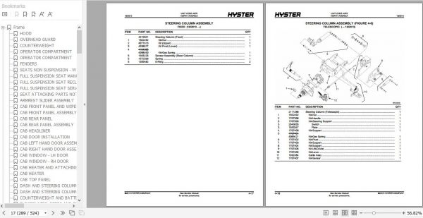 Hyster Electric Motor Rider Trucks A970 J80XNJ90XNJ100XNJ100XLNJ110XNJ120XN Parts Manual 4040715 3
