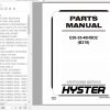 Hyster Electric Motor Rider Trucks B219 E30 35 40HSD2 Parts Manual 4002273 1
