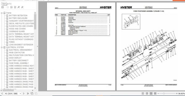 Hyster Electric Motor Rider Trucks B219 E30 35 40HSD2 Parts Manual 4002273 3