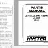 Hyster Electric Motor Rider Trucks B416 J2.00XM J2.50XM J3.00XM J3.20XM Europe Parts Manual 1616870 1