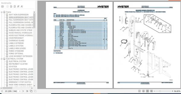 Hyster Electric Motor Rider Trucks B416 J40 65Z Parts Manual 1616861 3