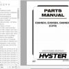 Hyster Electric Motor Rider Trucks C219 E30HSD3 E35HSD3 E40HSD3 Parts Manual Hyster 4131324 1
