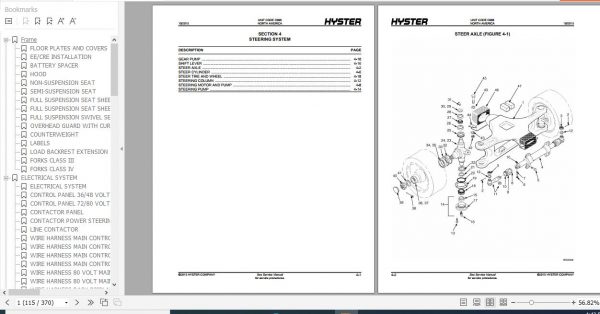 Hyster Electric Motor Rider Trucks D098 E070 120Z Parts Manual 1596589 3