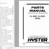 Hyster Electric Motor Rider Trucks D203 A1.3XNT A1.5XNT Parts Manual 4038011 1