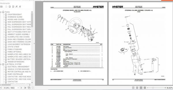 Hyster Electric Motor Rider Trucks D203 A25XNT A30NXT Parts Manual 4091698 3