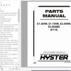 Hyster Electric Motor Rider Trucks E114 E1.50XM E1.75XM E2.00XM E2.00XMS Europe Parts Manual 1552145 1