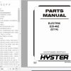 Hyster Electric Motor Rider Trucks E114 E25 40Z Parts Manual 1552143 1