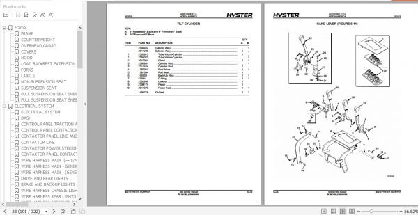 Hyster Electric Motor Rider Trucks E114 E25 40Z Parts Manual 1552143 3