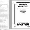 Hyster Electric Motor Rider Trucks F108 E45 65XM2 Parts Manual 1475778 1