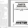 Hyster Electric Motor Rider Trucks F114 E1.50XM E1.75XM E2.00XMS Europe Parts Manual 1625063 1
