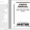 Hyster Electric Motor Rider Trucks F114 E25Z E30Z E35Z E40ZS Parts Manual 1625062 1