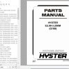 Hyster Electric Motor Rider Trucks G108 E2.00 3.20XM Europe Parts Manual 1551317 1