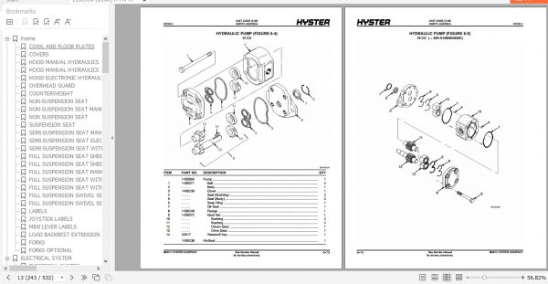 Hyster Electric Motor Rider Trucks G108 E40 65Z Parts Manual 1551316 3