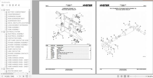 Hyster Electric Motor Rider Trucks G160 J1.60 2.00XMT Europe Parts Manual 1468044 3
