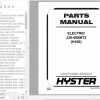 Hyster Electric Motor Rider Trucks H160 J30 40XMT2 Parts Manual 1463774 1