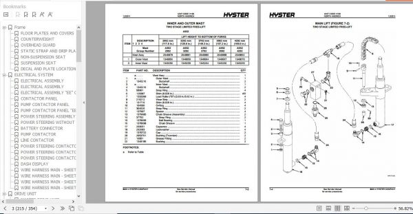 Hyster Electric Motor Rider Trucks H160 J30 40XMT2 Parts Manual 1463774 3