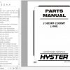 Hyster Electric Motor Rider Trucks J160 J1.60XMT 2.00XMT Europe Parts Manual 1556469 1