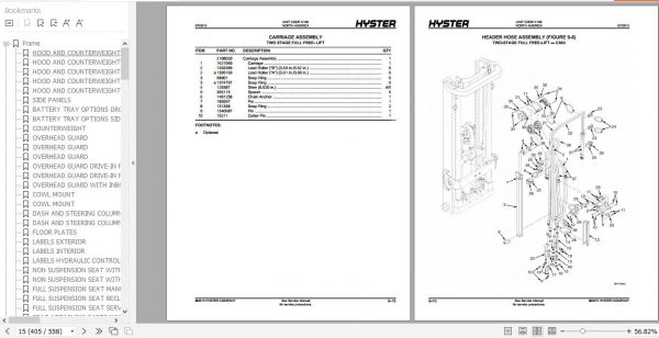 Hyster Electric Motor Rider Trucks K160 J30XNT J35XNT J40XNT Parts Manual 1676157 3