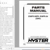 Hyster Electric Motor Rider Trucks Z943 E30FR 50FR E30FR 24 Parts Manual 897798 1