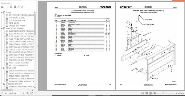 Hyster Electric Motor Rider Trucks Z943 E30FR 50FR E30FR 24 Parts Manual 897798 3