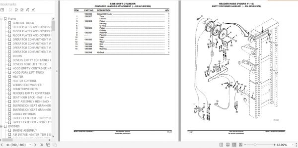 Hyster Forklift Truck A214 H14.00 18.00XM 12 12EC Parts Manual 1452617 5