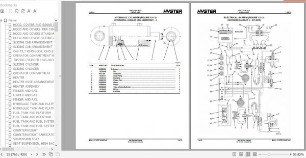 Hyster Forklift Truck A222 RS45 27IH 30CHRS46 30IH 33CH 33IH 36CH Parts Manual 897858 4