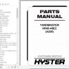 Hyster Forklift Truck A228 HR45 48EC Parts Manual 1472538 1
