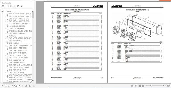 Hyster Forklift Truck A236 H400HD H400HDS H450HD H450HDS Parts Manual 1650210 4