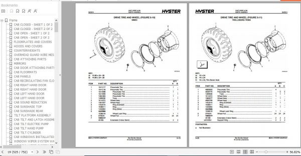 Hyster Forklift Truck A236 H400HD H400HDS H450HD H450HDS Parts Manual 1650210 5