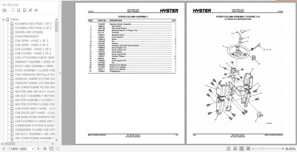 Hyster Forklift Truck A238 H360 36HD H360 48HD Parts Manual 4097502 3