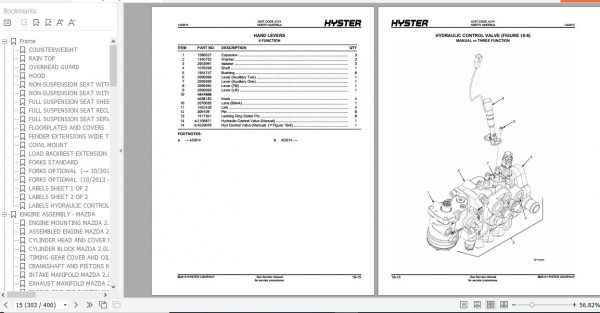 Hyster Forklift Truck A274 H50CT Parts Manual 3