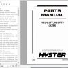 Hyster Forklift Truck A299 H8.0 9.0FT H8.0FT9 Parts Manual 4000538 1